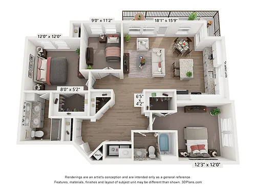 Floor plan C1 - Sapphire