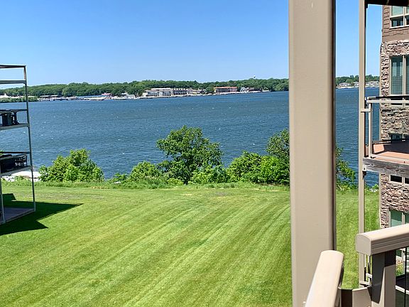 View of lake from balcony