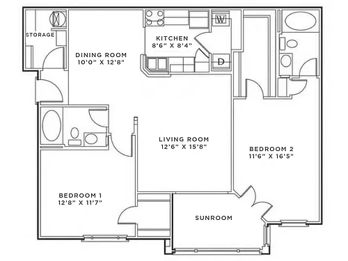Floor plan Chelsea Sun Renovated