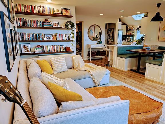 Living area and dining area.