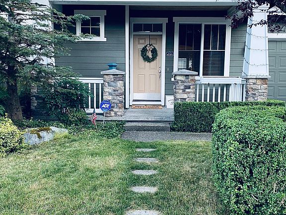 Front door and covered porch