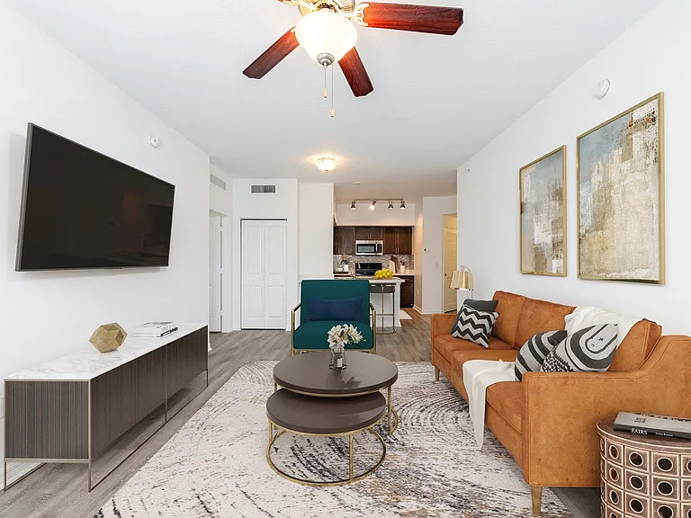 Vinyl plank flooring featured throughout living spaces.