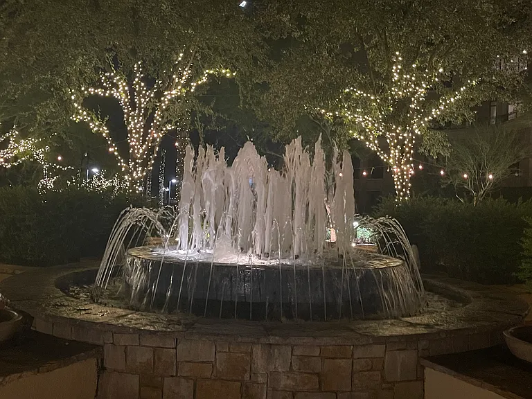 Gorgeous fountains along the canal within walking distance.