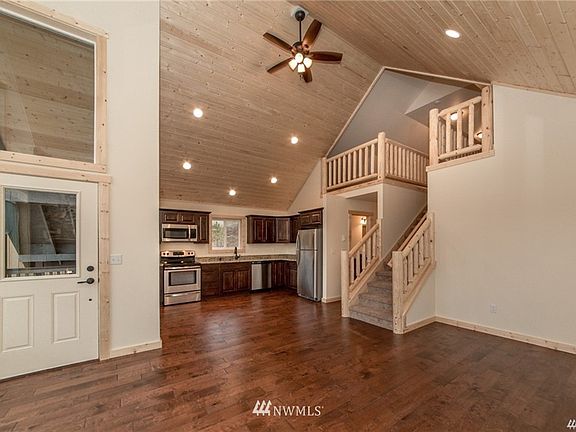 Photo shown is from a similar cabin. Interior finishes and color schemes have changed.
