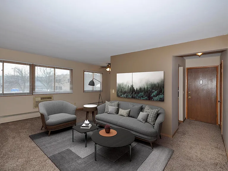Staged living room
