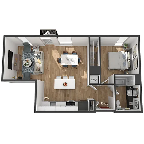 Floor plan 1 Bed/1 Bath