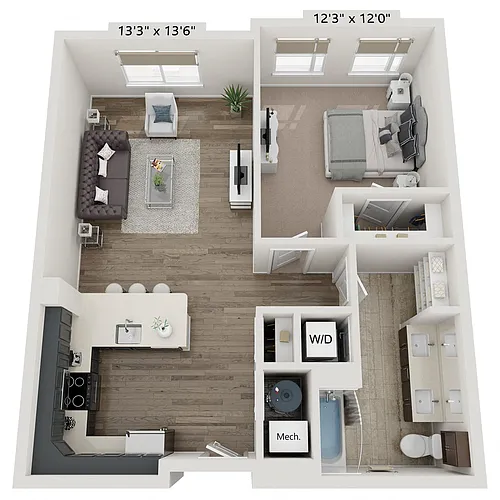 Floor plan One Bedroom