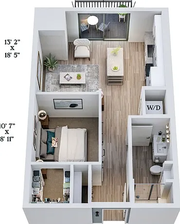 B2 | 1x1 | 596 sq ft B2 | 1x1 | 596 sq ft