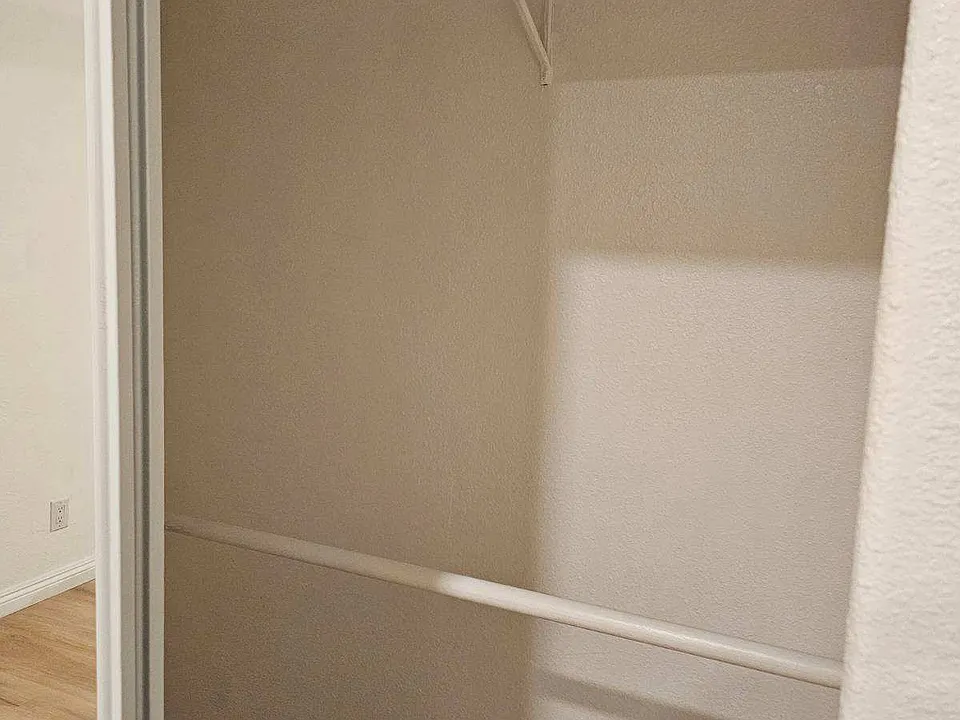 Walk-in mirrored closet