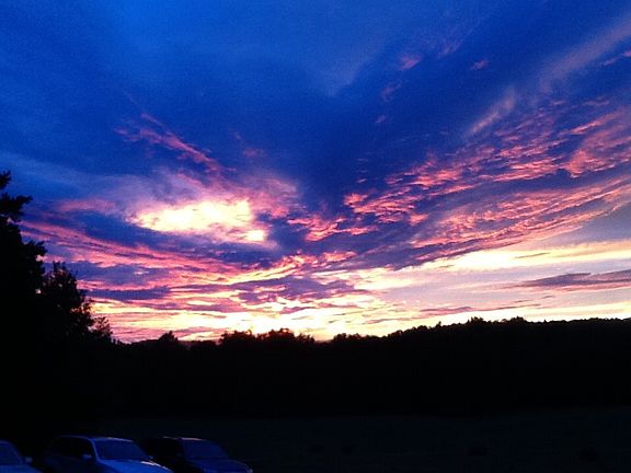 Sunset view from front porch