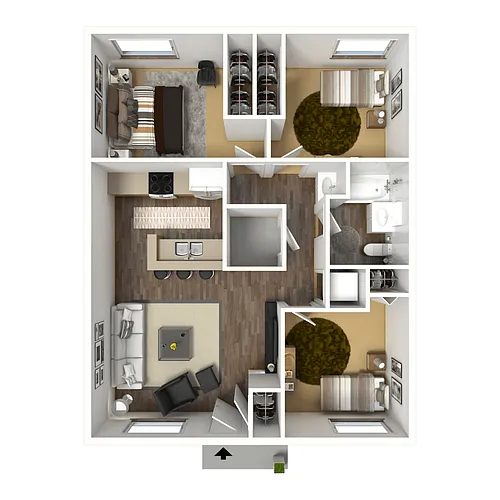 Floor plan 3x1S