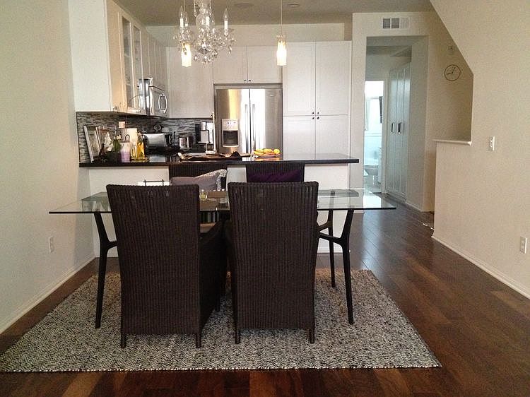 Dining room and kitchen