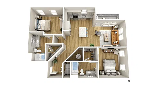 Floor plan B3