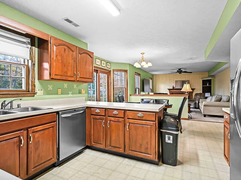 Kitchen looking into the family room