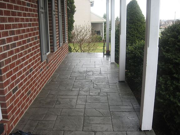 stamped concrete front porch