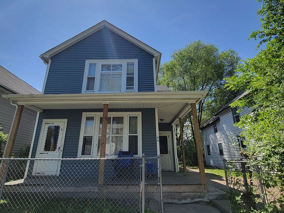 Front of Duplex with door on the right for the Bottom unit