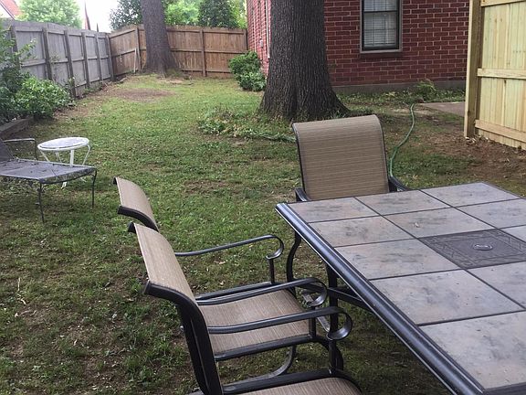 Private Yard to enjoy being outside under old oak trees 