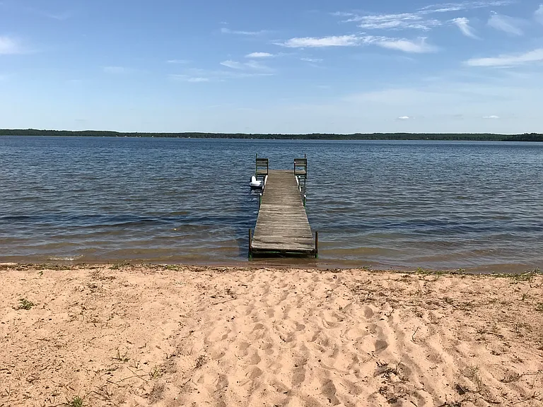 Beach area just outside of the house