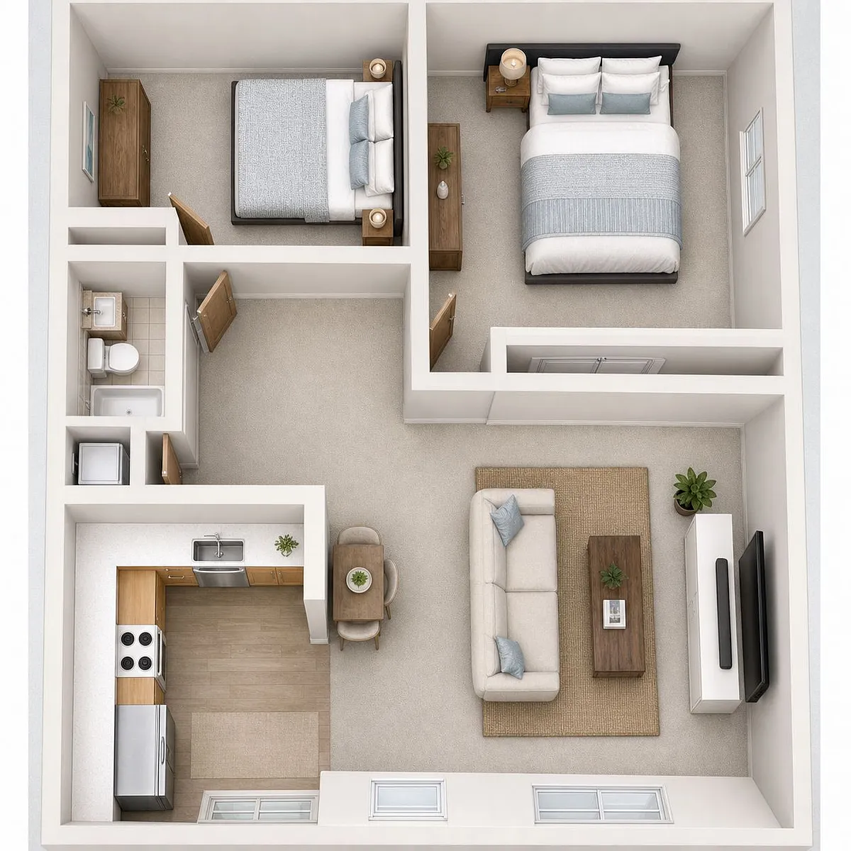 Floor plan Two Bedroom A