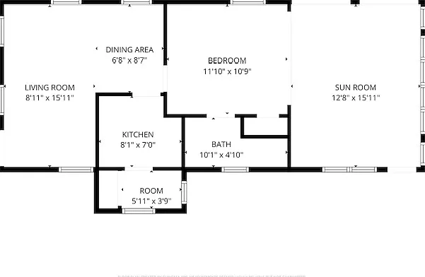 "room" is a small storage room and the microwave is in there.