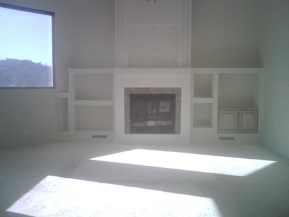 Living area with red rock views