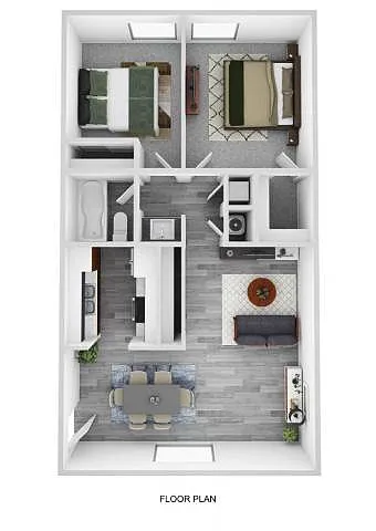 Floor plan 2 Bedroom 1 Bathroom