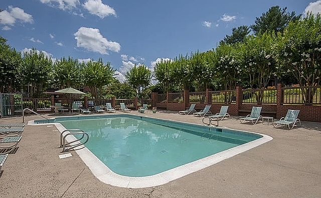 Pool adjacent to condo