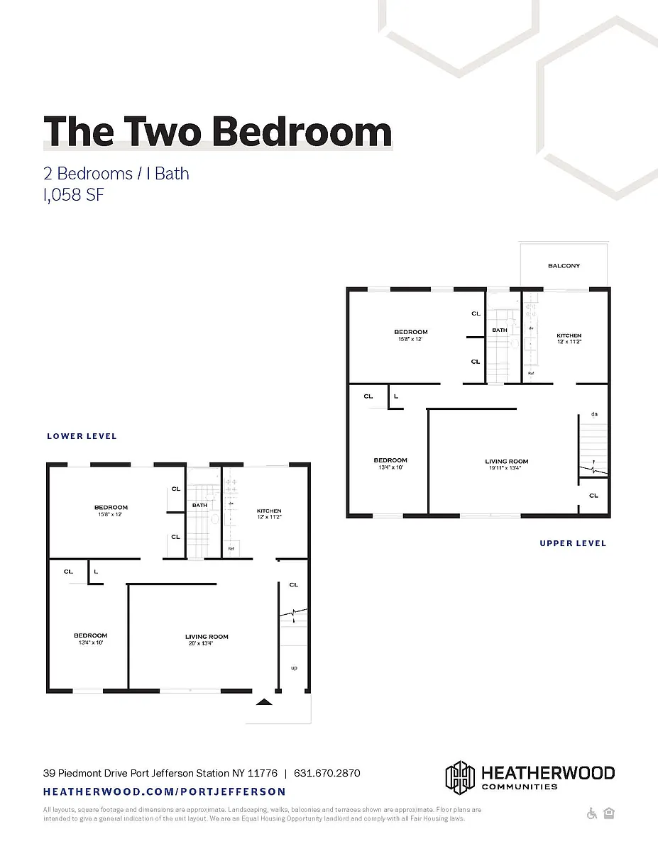Floor plan 2 Bedroom Upgrade
