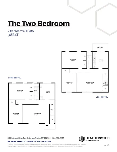 Floor plan 2 Bedroom Upgrade