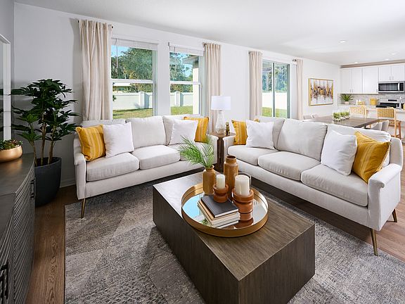Family room modeled at Fox Pointe at Rivers Edge