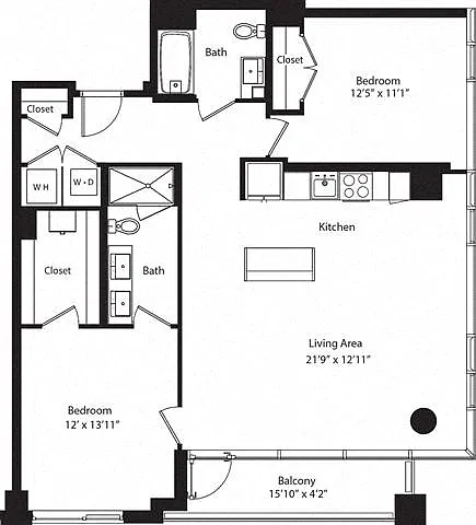 Floor plan 2F w/ Balcony