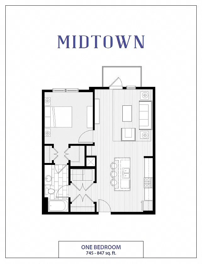 Floor plan Midtown - 1x1