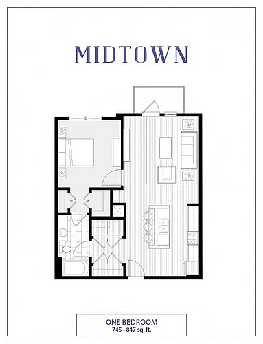 Floor plan Midtown - 1x1