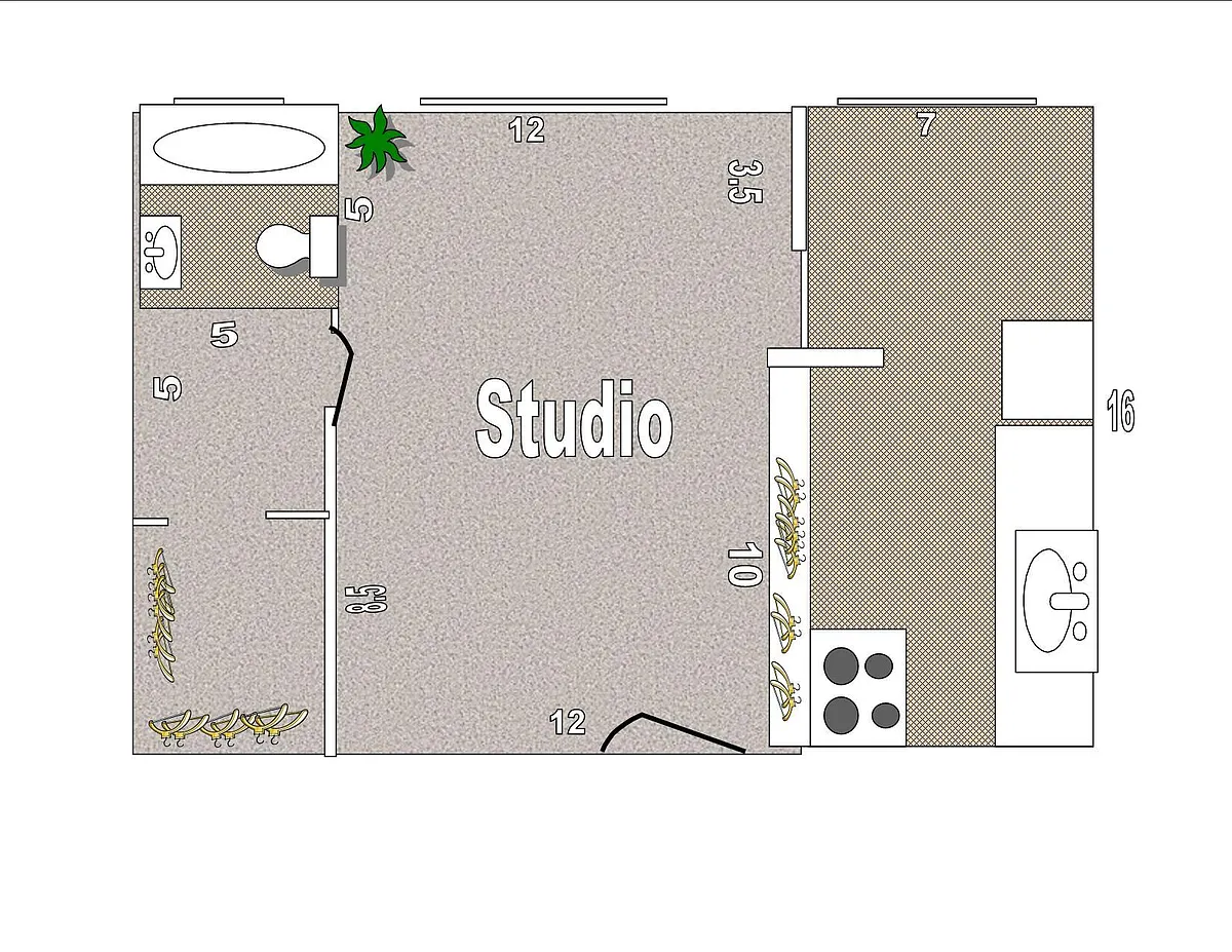 Floor plan Studio