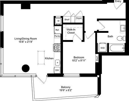Floor plan A4a with Balcony