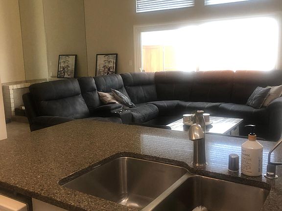 Open kitchen to living area