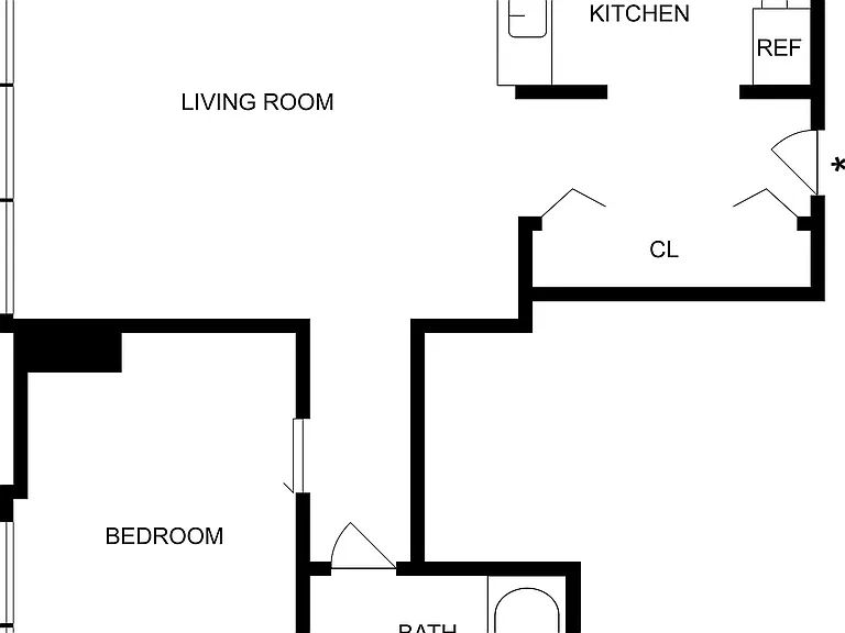 V1 | Junior 1-Bedroom Floorplan V1 | Junior 1-Bedroom Floorplan