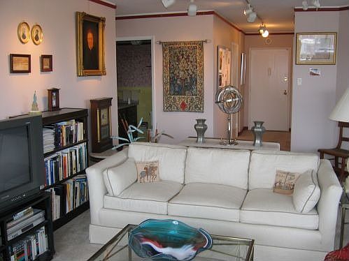 Entryway and part of living room.