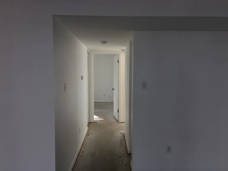 The hallway to the bedrooms