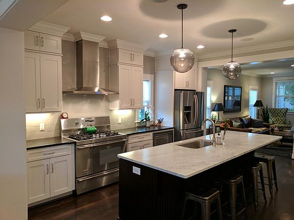 Kitchen facing back of house