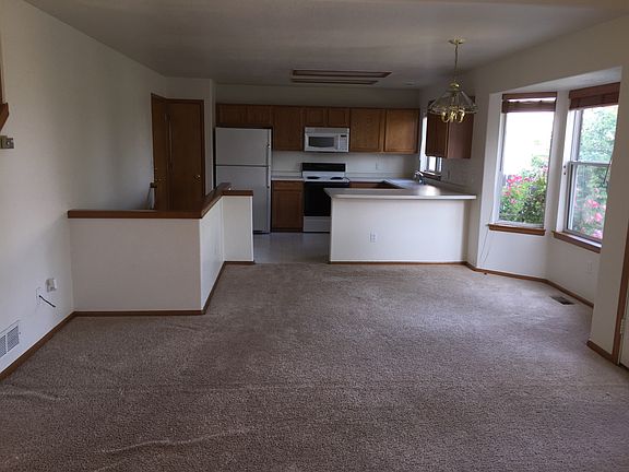 View of kitchen from living room