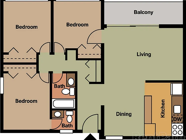3 Bedroom - 2D 3 Bedroom - 2D