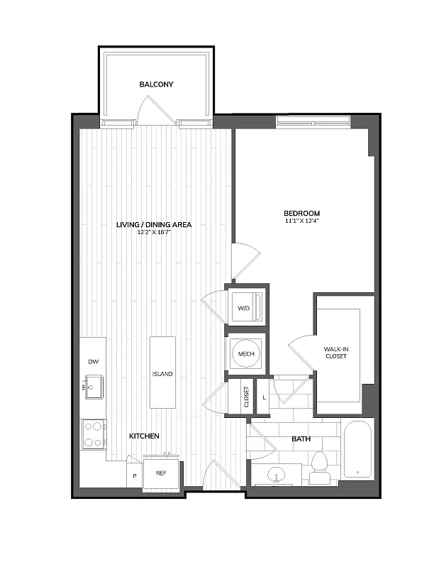 Floor plan 1 Bed/1 Bath-02