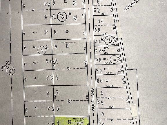 Lot and lake rights map.