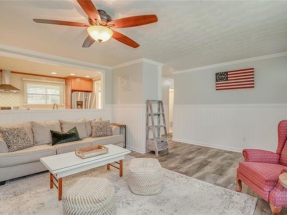 Neutral toned paint and flooring.