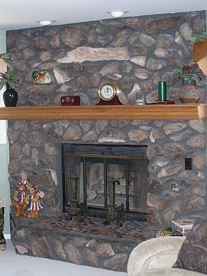 Stone Gas Fireplace