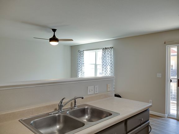 kitchen opens to living room