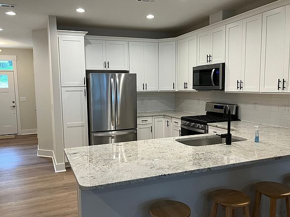 Kitchen with gas range