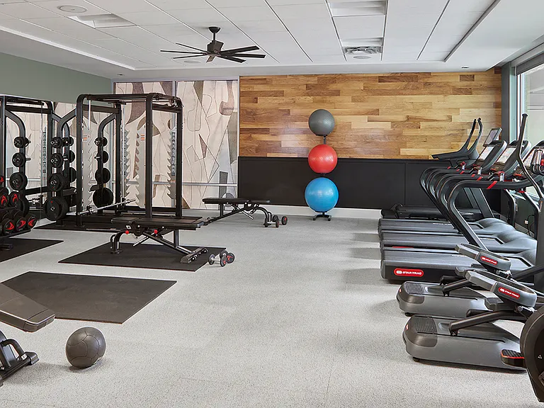 Apartment community Fitness Center at Griffis Cheesman Park in Denver, Colorado.