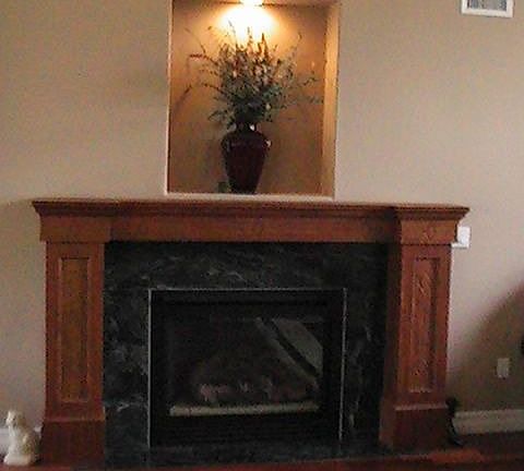 African Rosewood fireplace / Kempas hardwood floors